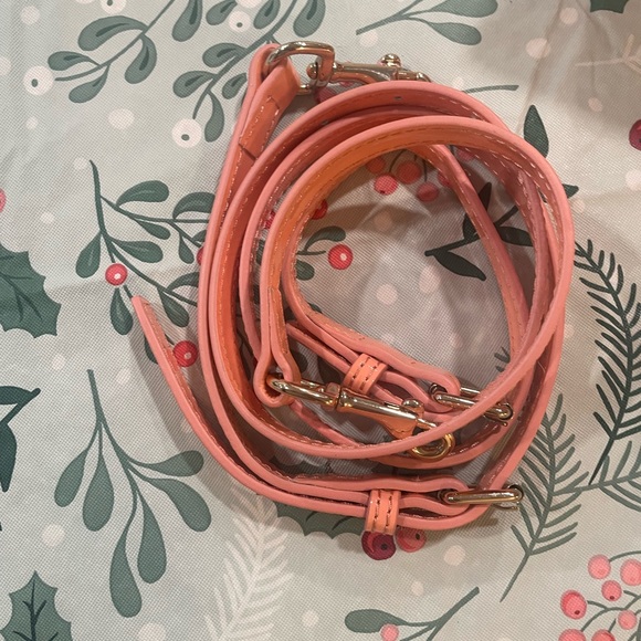 Dooney & Bourke East West flap Peach Shiny Patent Leather Purse - Picture 10 of 11